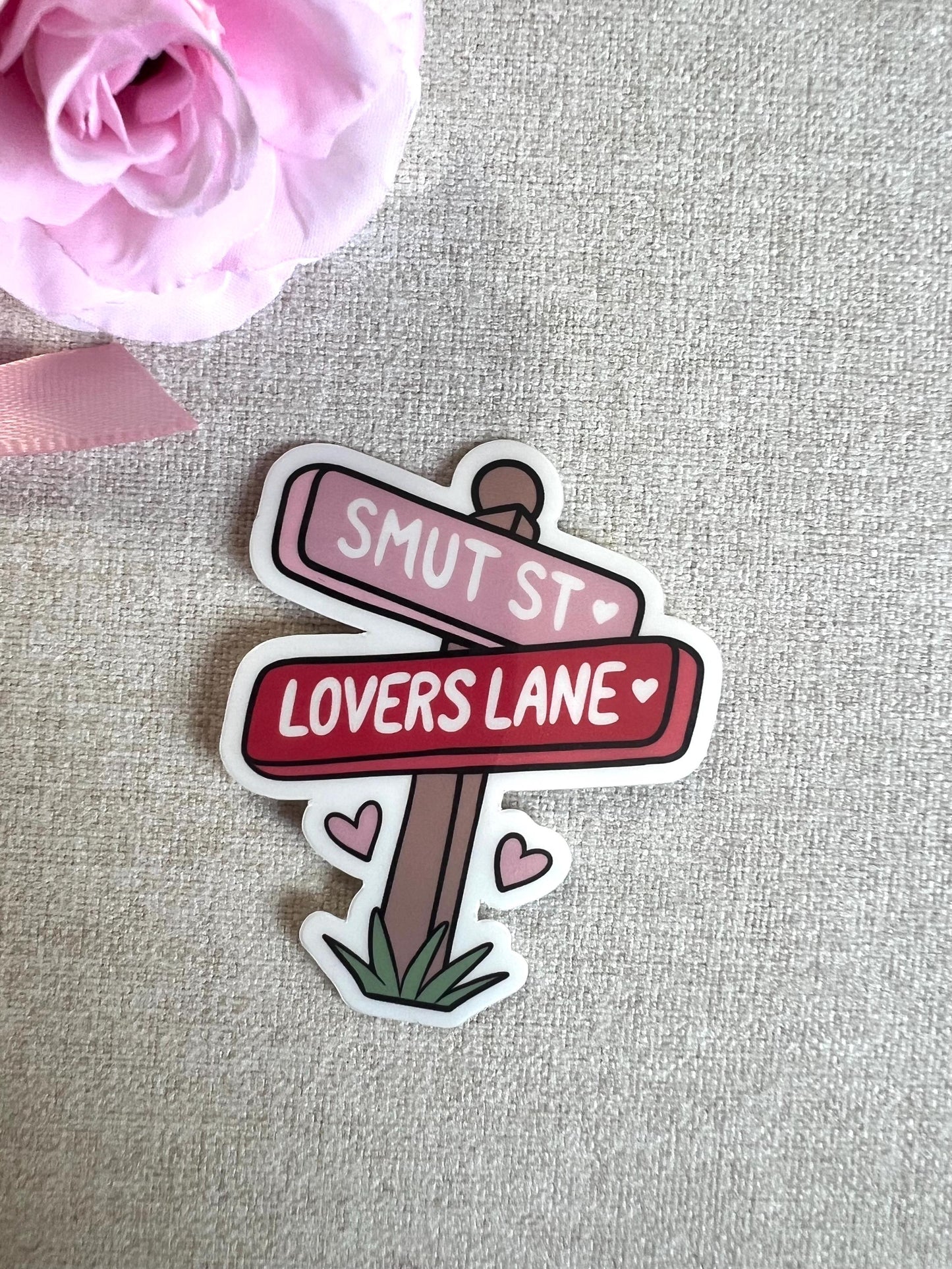 Smut St Lovers Lane Sign Sticker