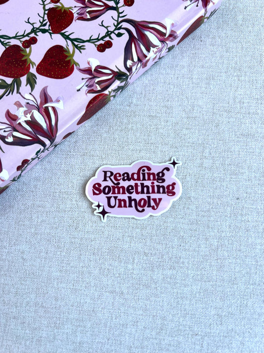 Reading Something Unholy Sticker